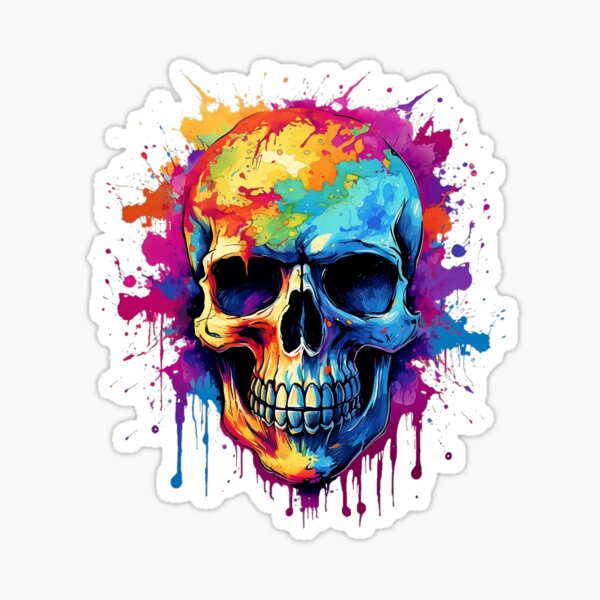 Item preview, Rainbow Skull Water Colors designed and sold by Lajon97.