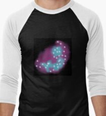 Purple Galaxy Drawing, Black Men's Baseball ¾ T-Shirt
