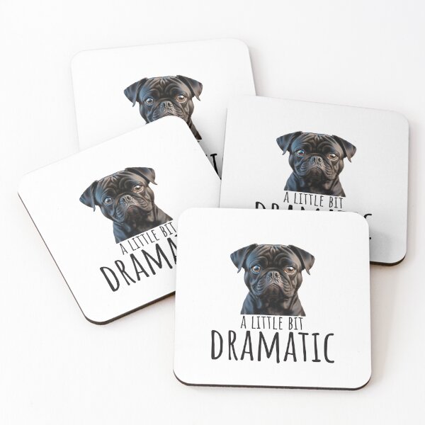 Item preview, Black Pug A Little Bit Dramatic designed and sold by 96CypressAlley.
