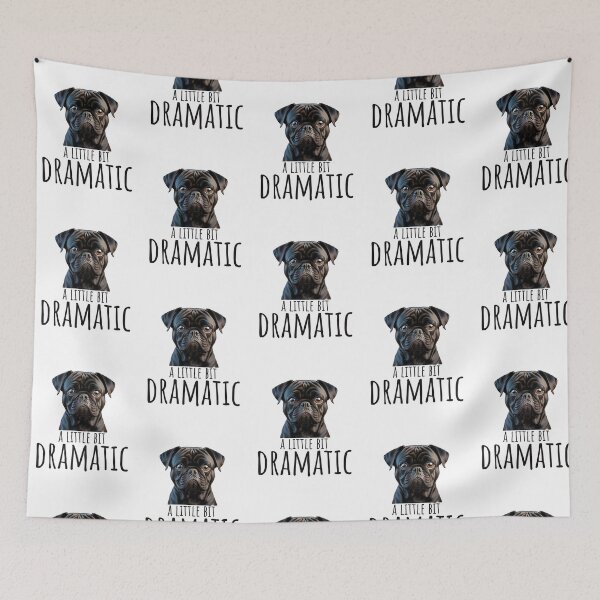 Item preview, Black Pug A Little Bit Dramatic designed and sold by 96CypressAlley.