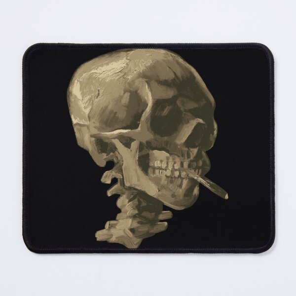 Item preview, Skull of a Skeleton with Burning Cigarette Photographic Print designed and sold by vlauaoha52.