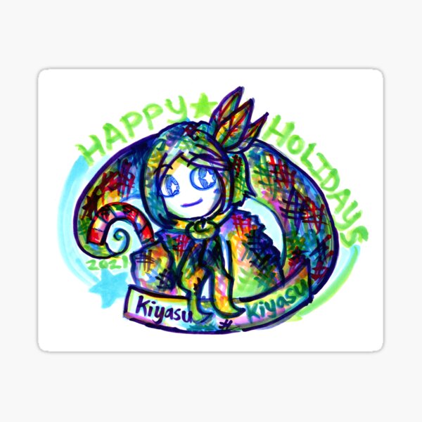 Reeruro Beautiful Christmas Greetings (www.kiyasugreen.com) Sticker