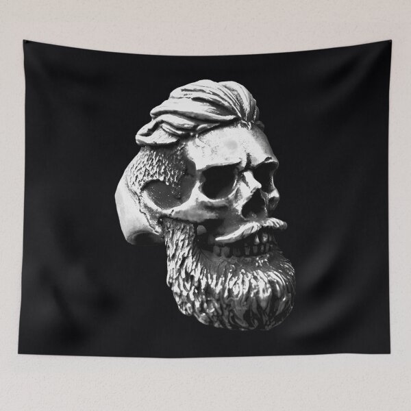 Item preview, SKULL WITH BEARD STATUE DARK  	 designed and sold by vlauaoha52.