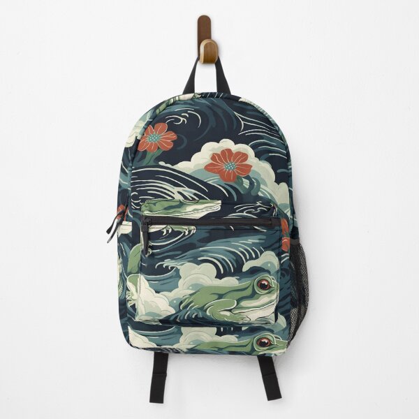 Item preview, Wave Japanese Style Frog Pattern designed and sold by RibbitFans101.