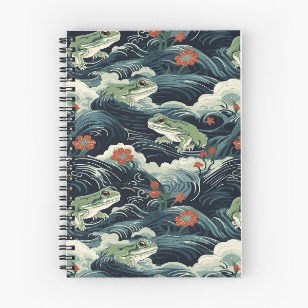 Item preview, Wave Japanese Style Frog Pattern designed and sold by RibbitFans101.