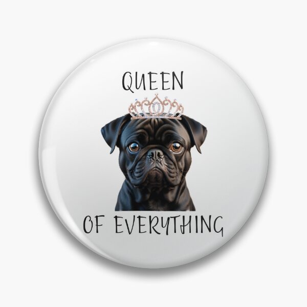 Item preview, Black Pug Queen of Everything designed and sold by 96CypressAlley.