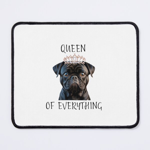 Item preview, Black Pug Queen of Everything designed and sold by 96CypressAlley.