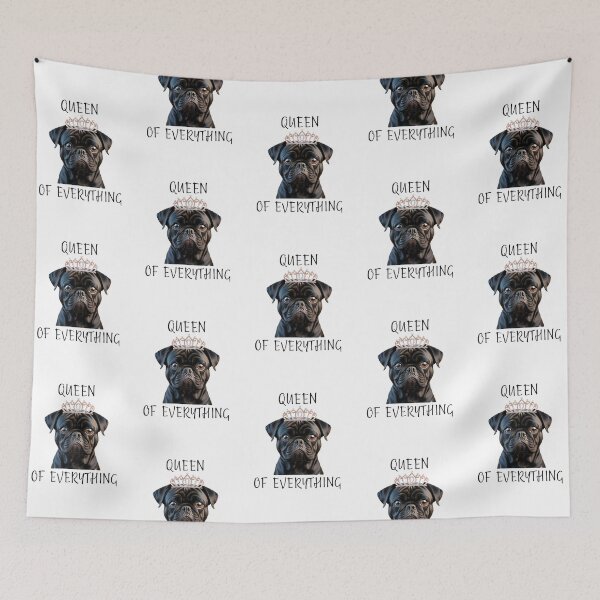 Item preview, Black Pug Queen of Everything designed and sold by 96CypressAlley.