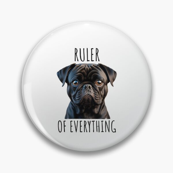 Item preview, Black Pug Ruler of Everything designed and sold by 96CypressAlley.