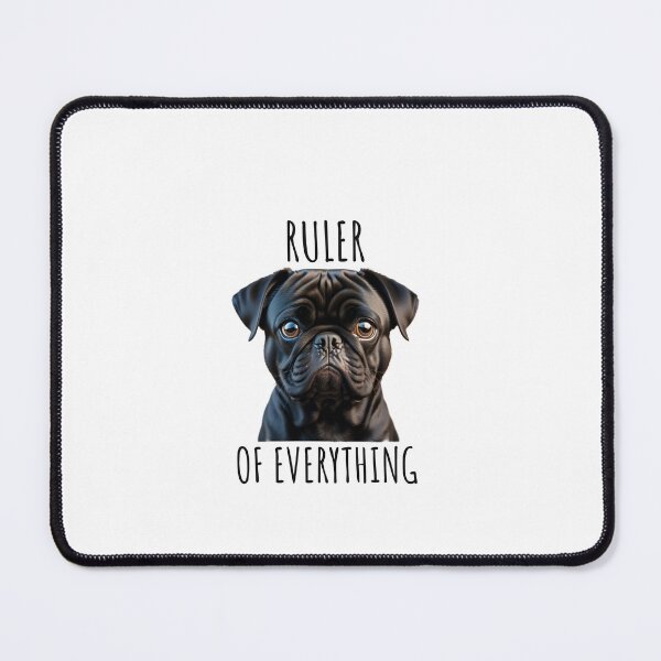 Item preview, Black Pug Ruler of Everything designed and sold by 96CypressAlley.