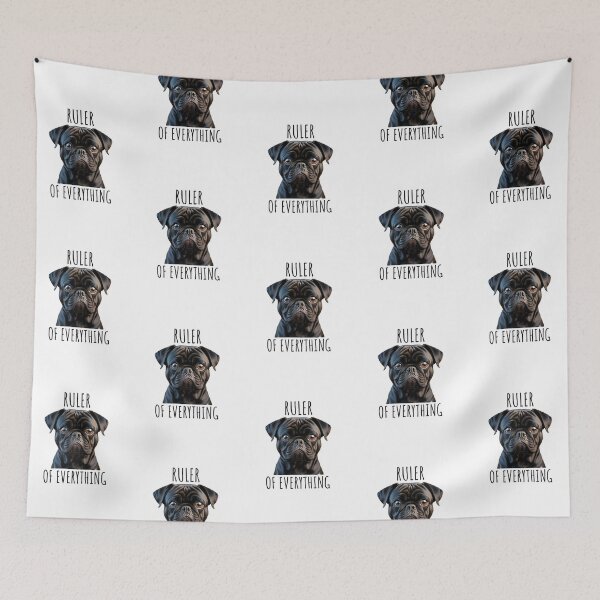 Item preview, Black Pug Ruler of Everything designed and sold by 96CypressAlley.