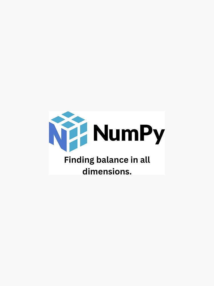 Thumbnail 3 of 3, Magnet, NumPy Programming Jokes Balance Dimensions designed and sold by Sci Data.