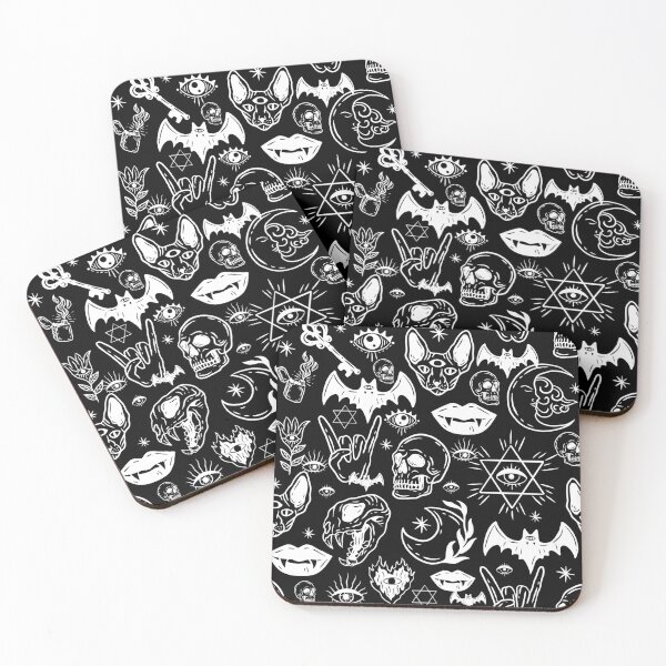 Item preview, halloween skull sphinx cat black designed and sold by Gossip Rag.