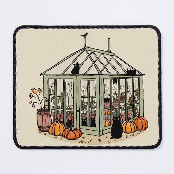 Item preview, Autumn Greenhouse Cats designed and sold by KilkennyCat Art.