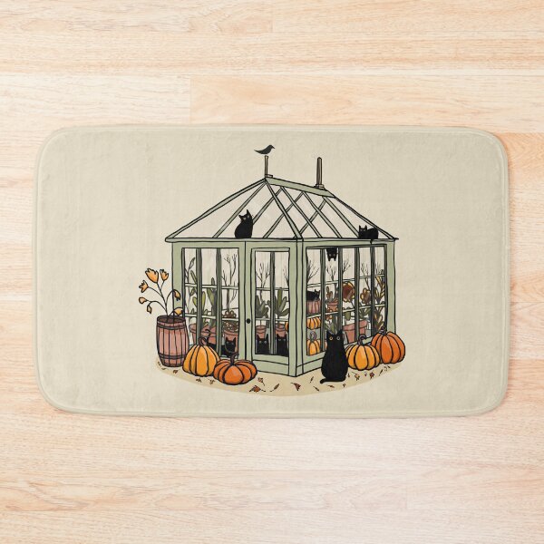 Item preview, Autumn Greenhouse Cats designed and sold by KilkennyCat Art.