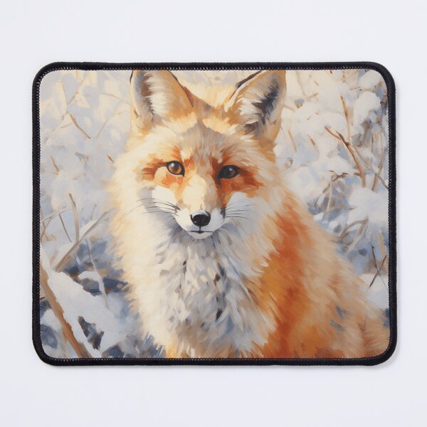 Item preview, Acrylic Painting of a Snow Fox designed and sold by StudioRedKoala.