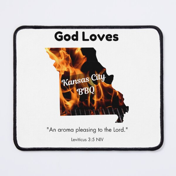 Item preview, God Loves Kansas City BBQ designed and sold by MamaCarmody.