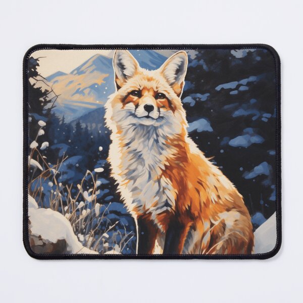 Item preview, Acrylic Painting of a Snow Fox designed and sold by StudioRedKoala.