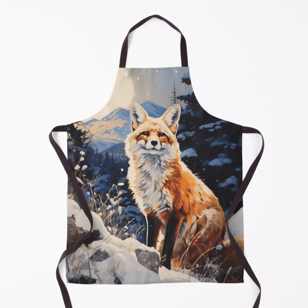 Item preview, Acrylic Painting of a Snow Fox designed and sold by StudioRedKoala.