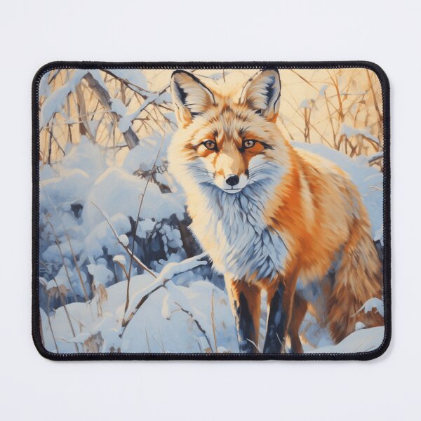 Item preview, Acrylic Painting of a Snow Fox designed and sold by StudioRedKoala.