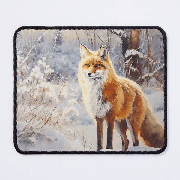 Item preview, Acrylic Painting of a Snow Fox designed and sold by StudioRedKoala.