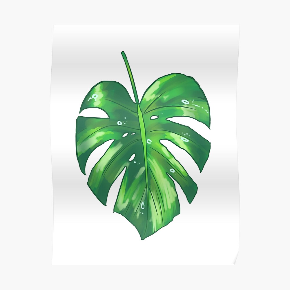 tropical plant leaf sticker by prismapansy redbubble