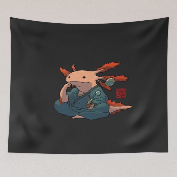 Item preview, cute axolotl philosopher designed and sold by DingHuArt.
