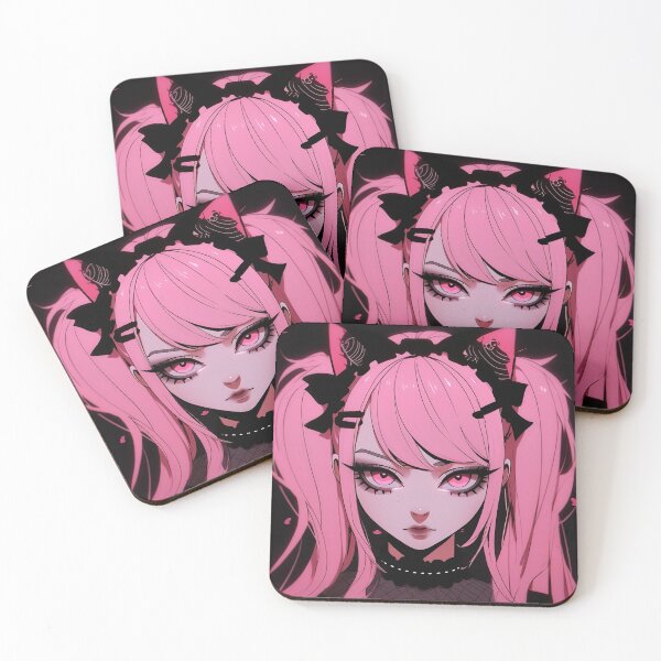 Item preview, Cute Pink Pigtails Kitty Anime Girl designed and sold by bubblegoth.