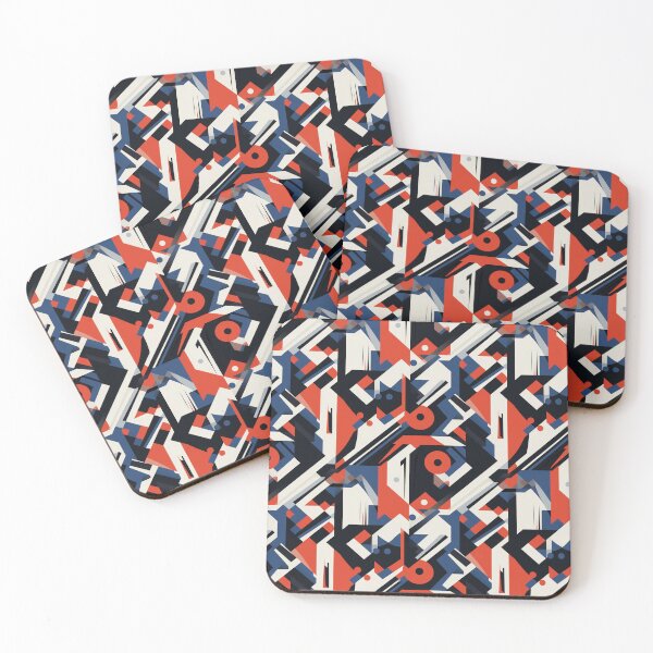 Item preview, Abstract Geometric Shapes Pattern designed and sold by FuturITsic.Synthography.