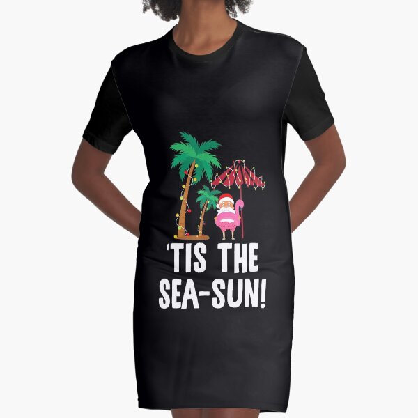 Artikel-Vorschau von Dies ist der Weihnachtsmann-Flamingo-Fächer „Sea-Sun Tropical Christmas Season“., designt und verkauft von SiennaBeatty.