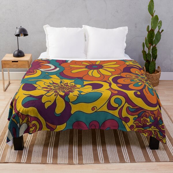Item preview, Flower Power Colourful Flower Pattern designed and sold by druidwolfart.