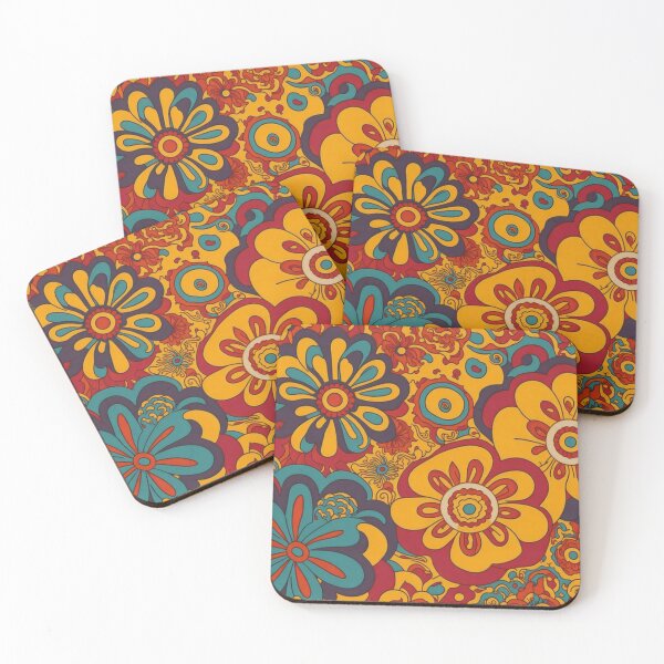 Item preview, Flower Power Colourful Flower Pattern designed and sold by druidwolfart.