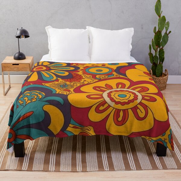 Item preview, Flower Power Colourful Flower Pattern designed and sold by druidwolfart.