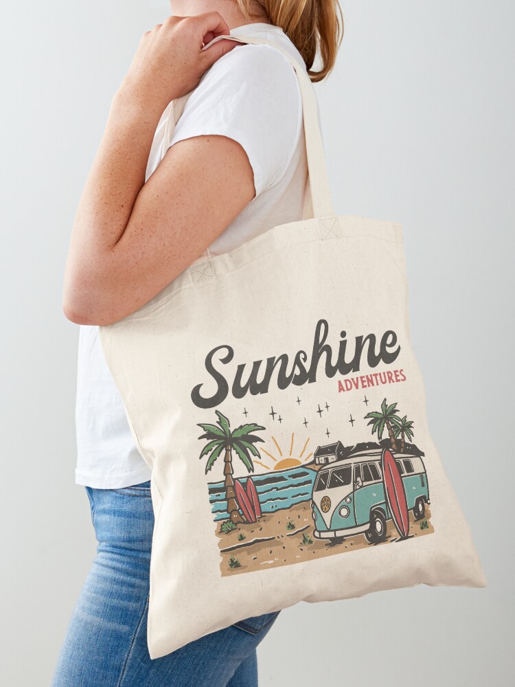 Sunshine Adventures Classic Sea and Skiing Summer Design Tee | Tote Bag