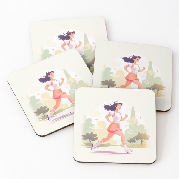 Item preview, Funny Vintage Ghibli Style Jogging Girl Art designed and sold by feiyanggu.