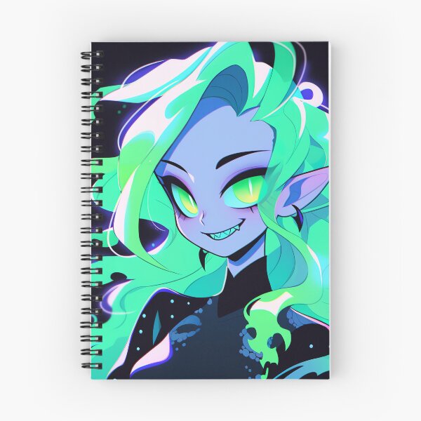 Item preview, Cute Green Glowing Elf Anime Girl designed and sold by bubblegoth.