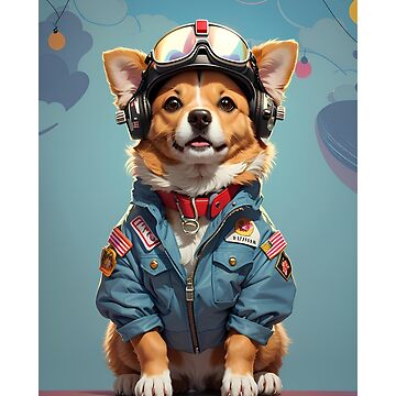 A dog in a flight suit t-shirt Sticker
