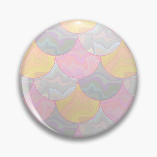 Item preview, Pink, yellow, gray and white dragonscale pattern designed and sold by Osting.