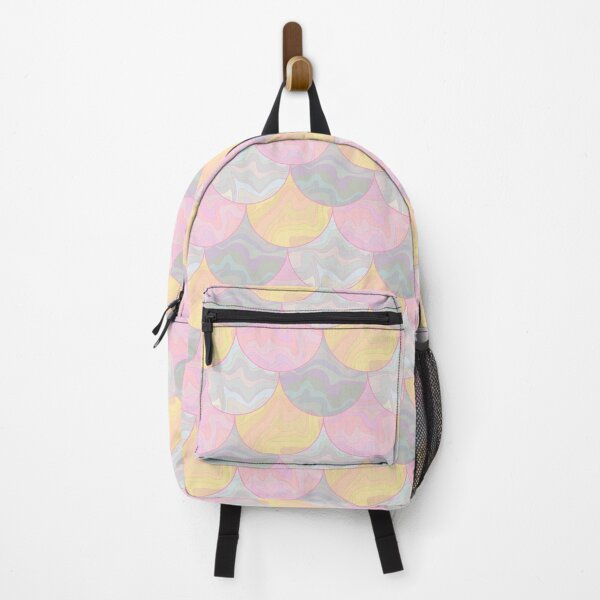 Item preview, Pink, yellow, gray and white dragonscale pattern designed and sold by Osting.