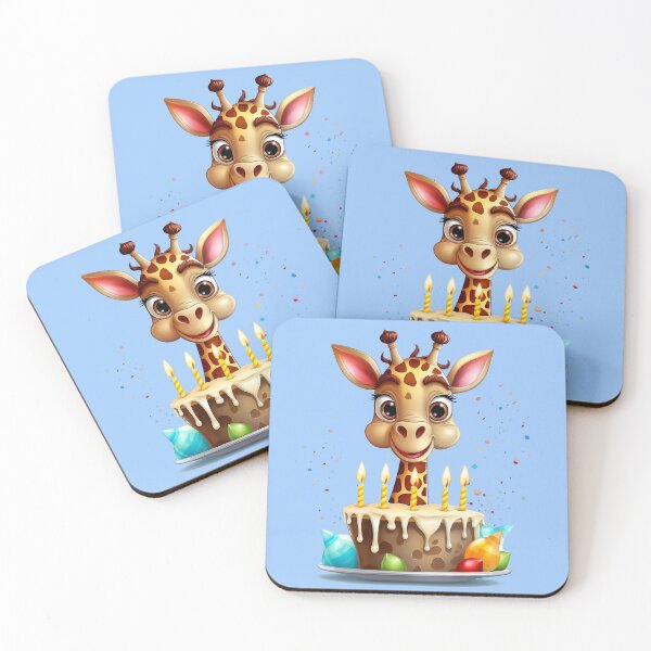 Item preview, Giraffe With A Birthday Cake designed and sold by Molineriani.