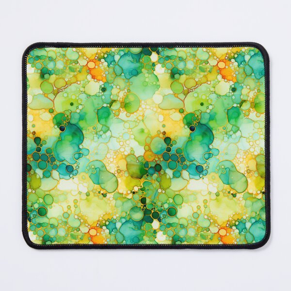 Item preview, Alcohol Ink Painted Green Print designed and sold by PaperieJennifer.