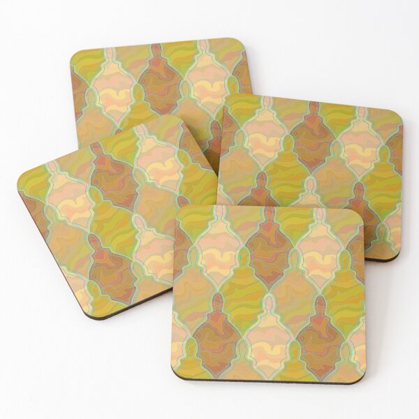 Item preview, Ochre and turquoise ornament designed and sold by Osting.