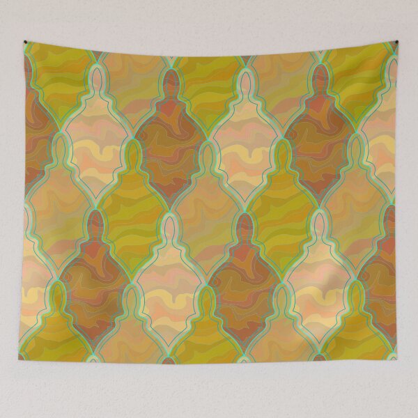 Item preview, Adorno ocre y turquesa designed and sold by Osting.