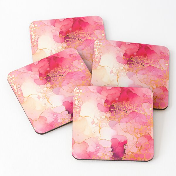 Item preview, Alcohol Ink Painted Pink Print designed and sold by PaperieJennifer.