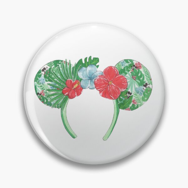 Item preview, Watercolor Minnie Ears: Tropical Mickey Flowers designed and sold by elizabethhomme.