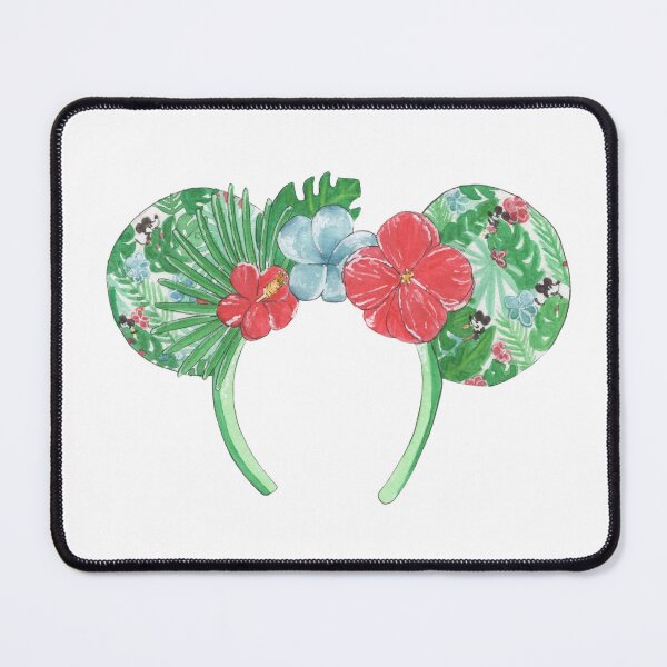 Item preview, Watercolor Minnie Ears: Tropical Mickey Flowers designed and sold by elizabethhomme.