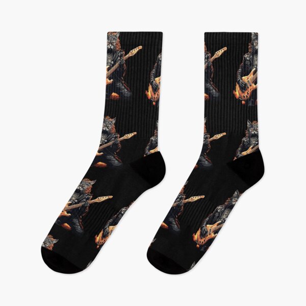 Item preview, Rock band Cat playing guitar designed and sold by ArtFromBeyond.
