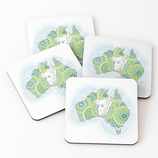 Item preview, Australia and Koala Mandala designed and sold by SassyKeaCreates.