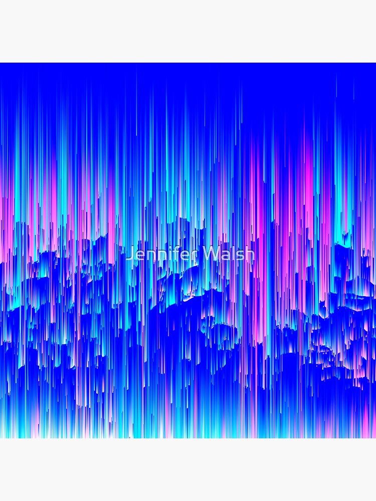Neon Rain - Digital Abstract by InsertTitleHere
