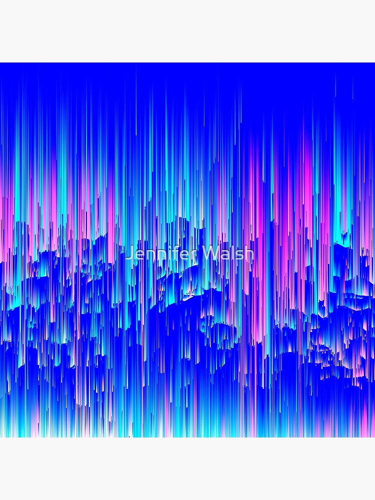 Neon Rain - Digital Abstract by InsertTitleHere